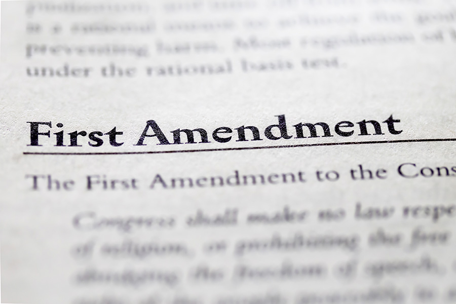 First_Amendment Zoomed in photo of the words First Amendment