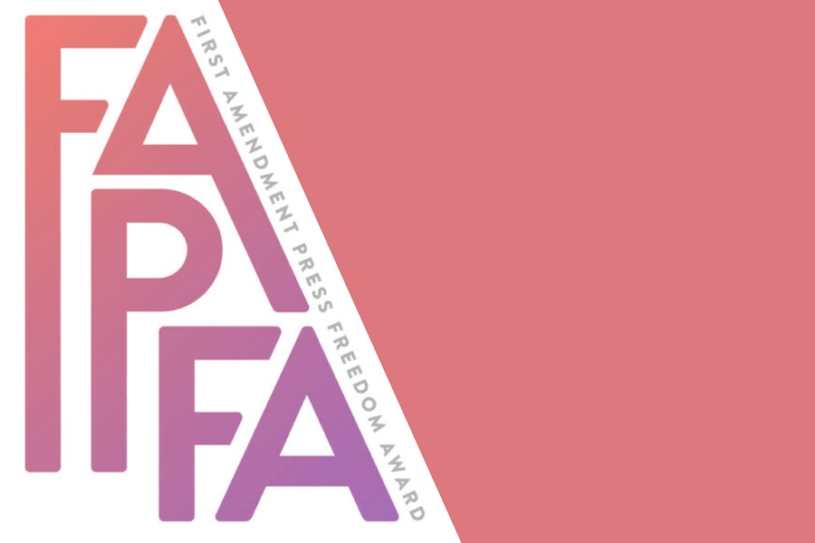 Web FAPFA Logo which read First Amendment Press Freedom Award