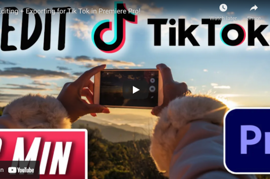 Screenshot of a YouTube Thumbnail on editing for TikTok