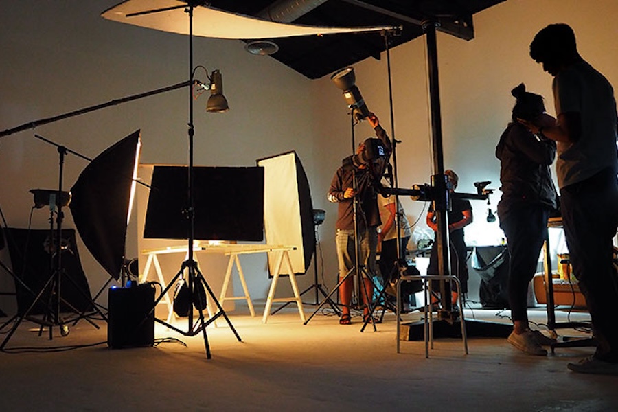 Photo of a lighting setup