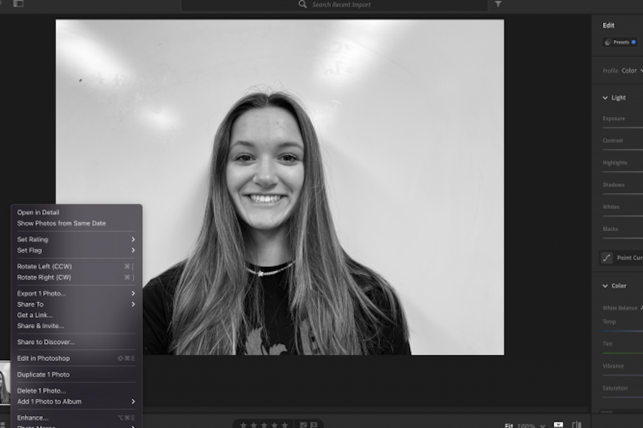 Screenshot of Adobe Photoshop editing the resolution of a photo