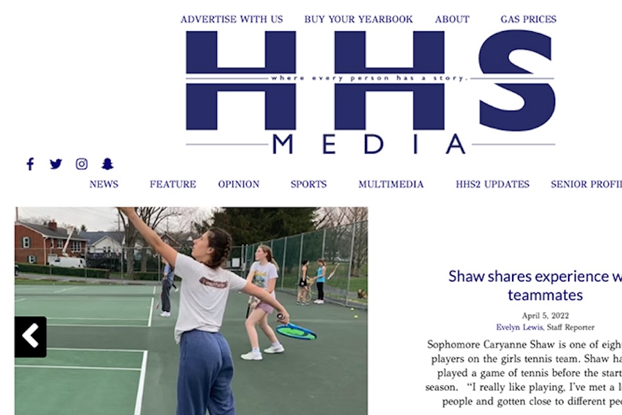 Screenshot of the HHS Media Website