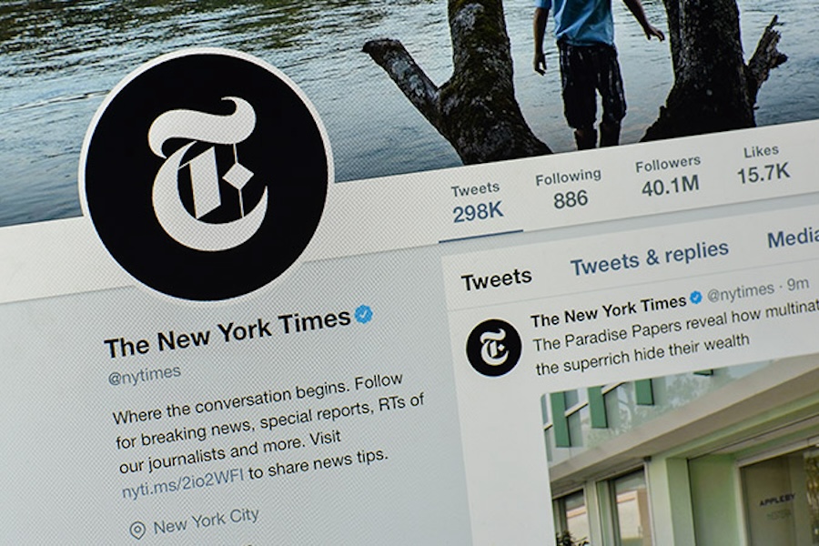 Photo of the New York Times X account