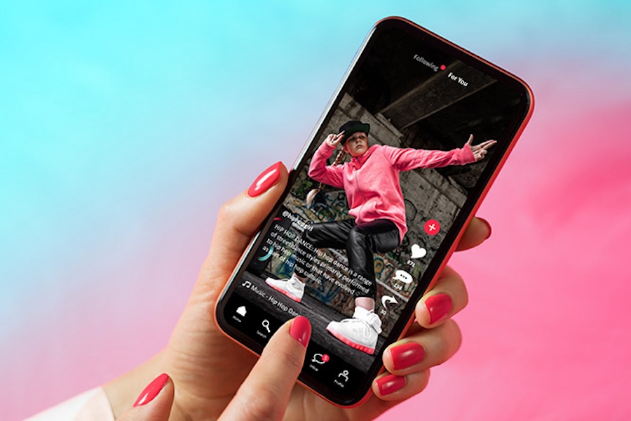 Photo of someone using TikTok