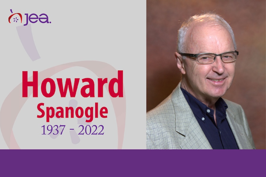 Web JEA Howard Spanogle 1937-2022 and a headshot of Howard
