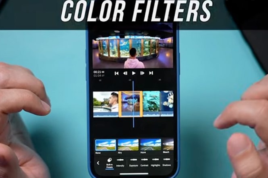 Screenshot of a YouTube Thumbnail on editing videos for iPhone