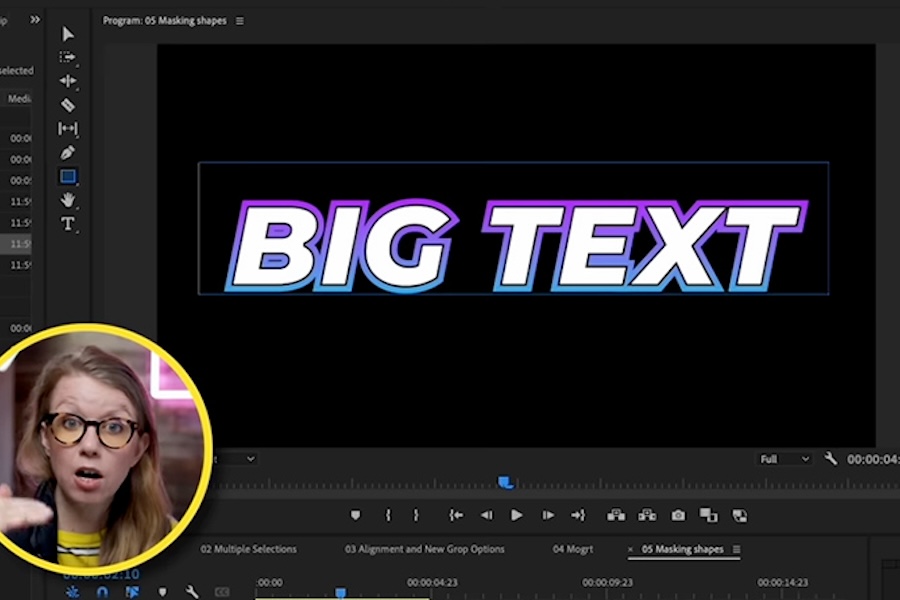 Screenshot of a YouTube video on new features in Adobe Premiere Pro