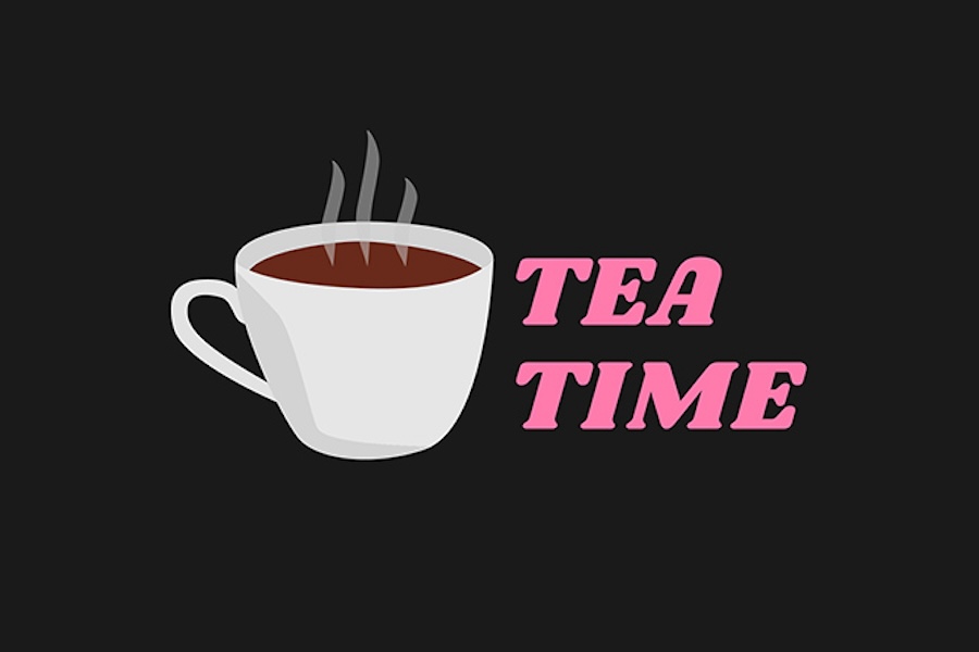 Illustration of a tea cup with the words Tea Time
