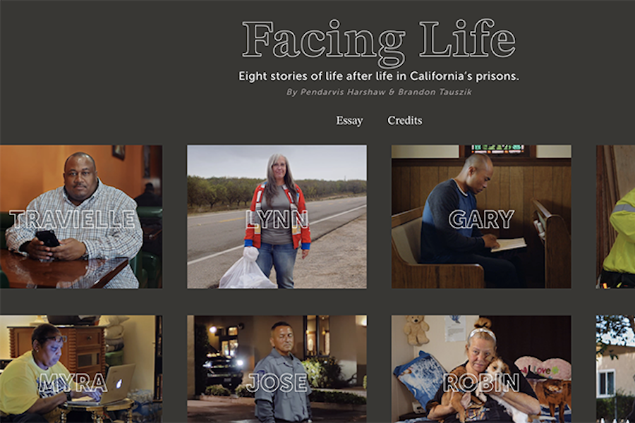 Screenshot of the Facing Life Website