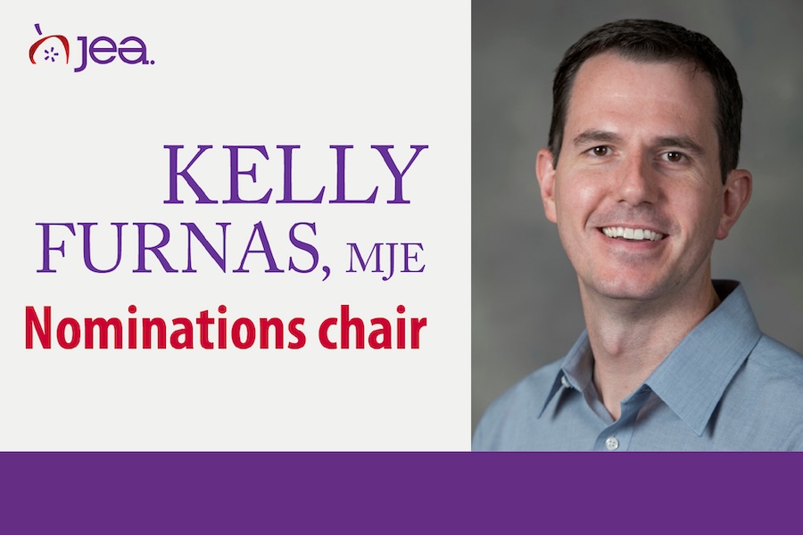 JEA Nominations Chair, kelly Furnas, MJE, mugshot of Kelly