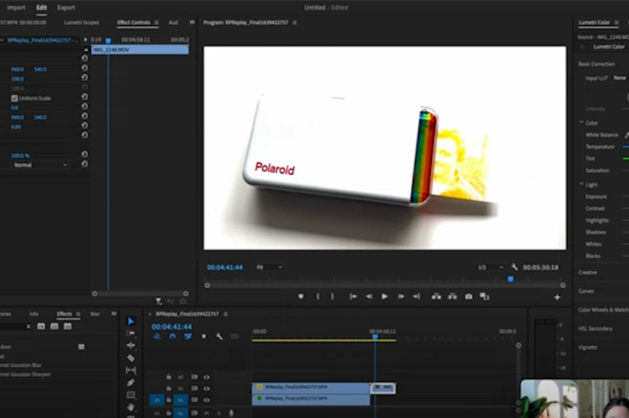 Screenshot of someone using Adobe Premiere