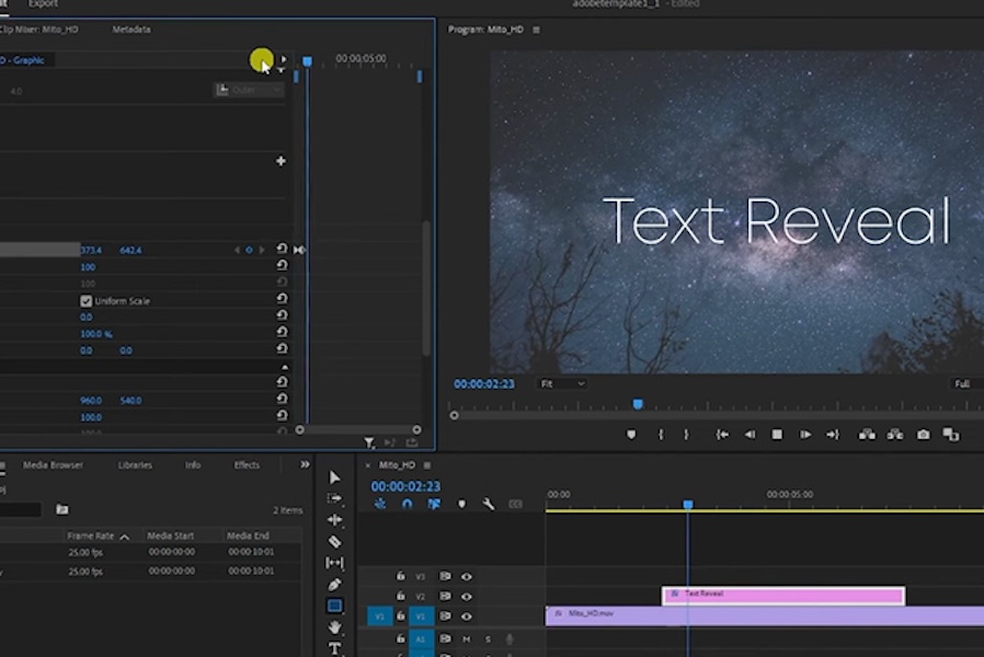 Screenshot of someone using Adobe After Effects to add text to a video