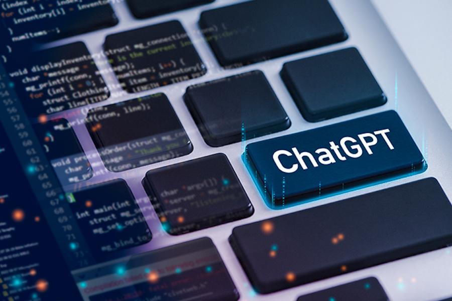 A computer button that says ChatGPT