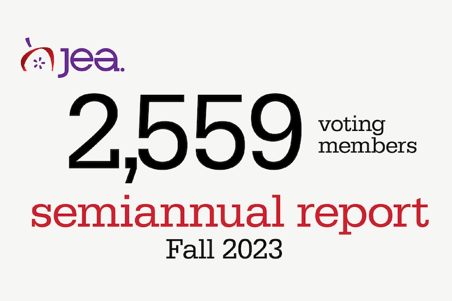 JEA 2,559 voting members semiannual report Fall 2023