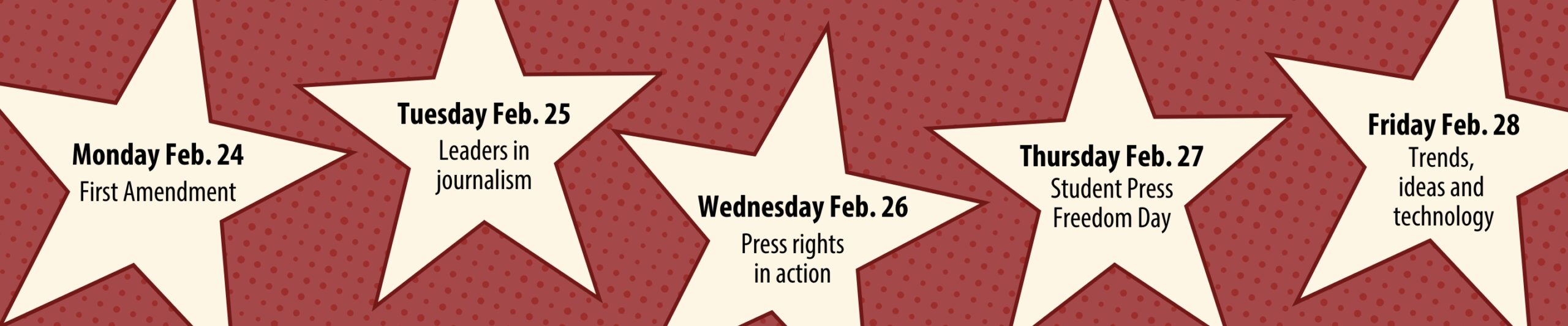Scholastic Journalism Week 2025 daily themes