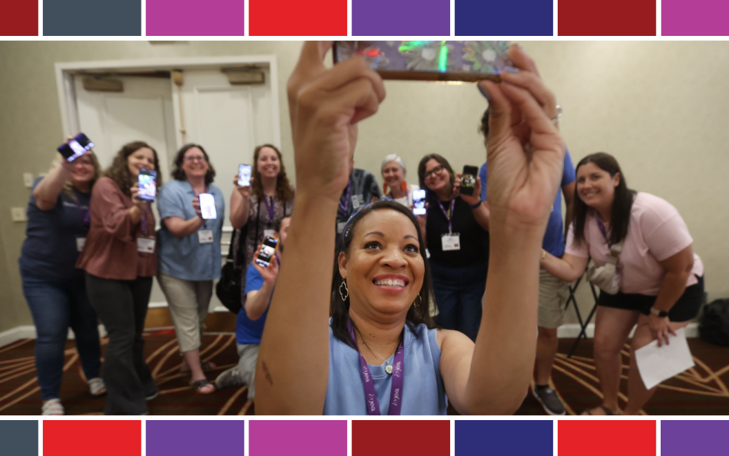 Advisers taking a photo together at the 2024 JEA Advisers Institute.