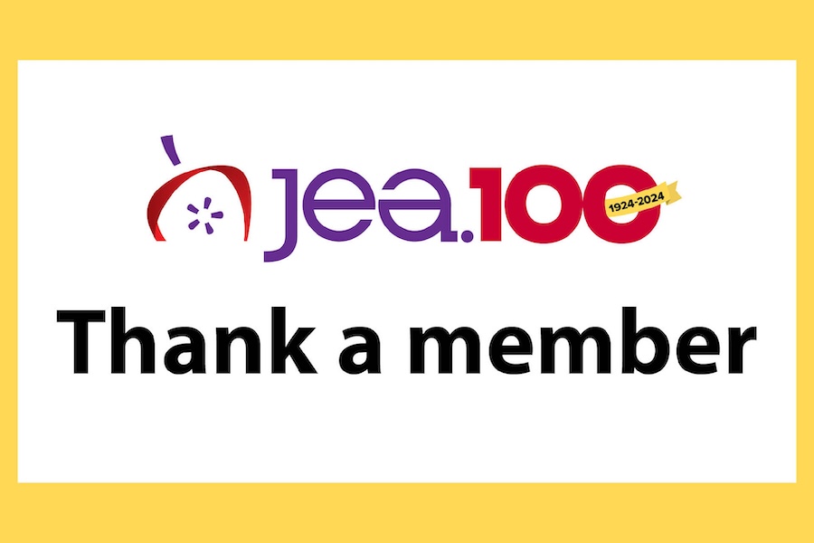 JEA 100 Logo that reads Thank a Member