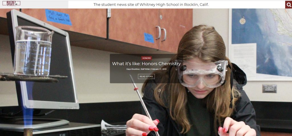 Screenshot of the Whitney Update website