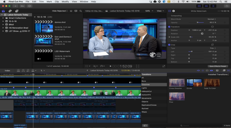 Screenshot of someone editing videos on Adobe Premiere