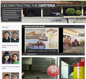 Screenshot of a Deconstructing the Cafeteria web page on a website