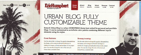 Screenshot of the Eric Humpbert website