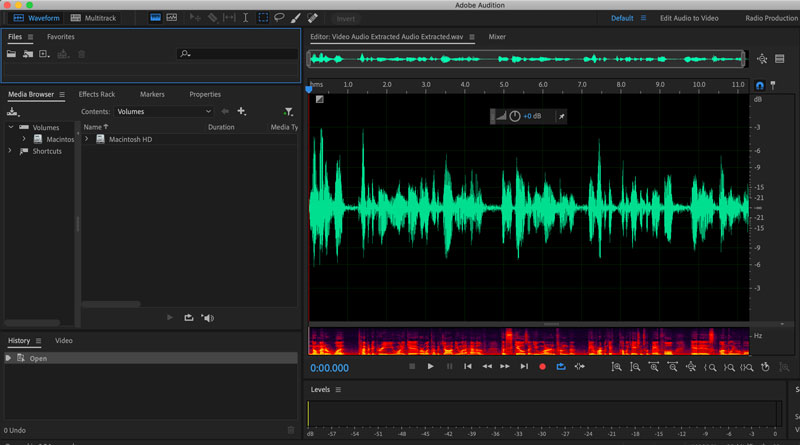 Photo of someone using Adobe AUdition
