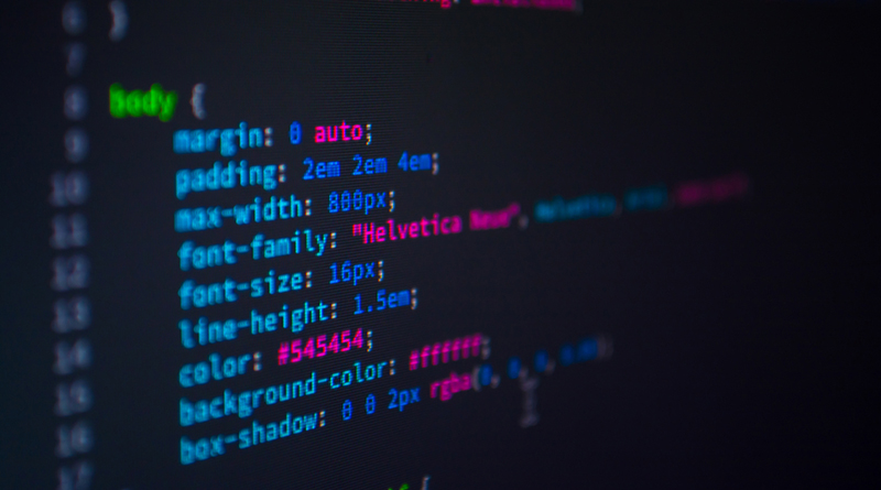 Photo of code on a computer