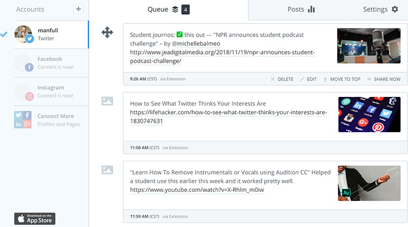Screenshot of a twitter page from manfull