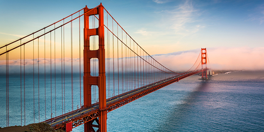 Photo of the Golden gate Bridge in San Francisco