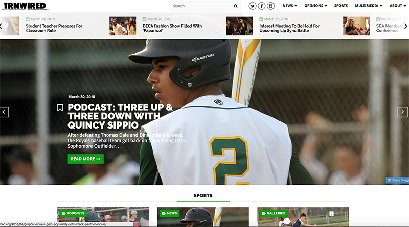 Screenshot of the Trnwired website