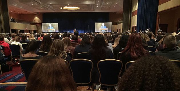 Photo of a keynote from the National Convention