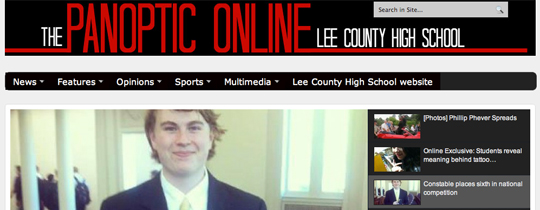 Screenshot of the Panoptic Online website