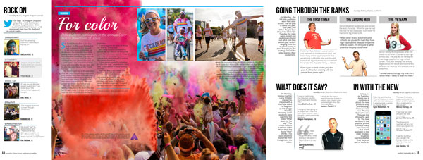 Photo of a spread titled For Color of the Color run