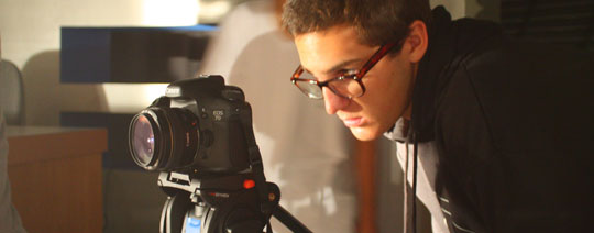 photo of a student using a camera