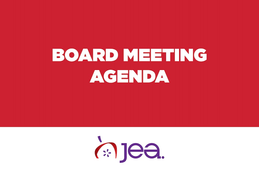 Web JEA, Board meeting agenda