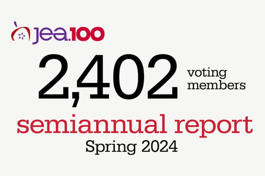 JEA 100 2,402 voting members, semiannual report Spring 2024