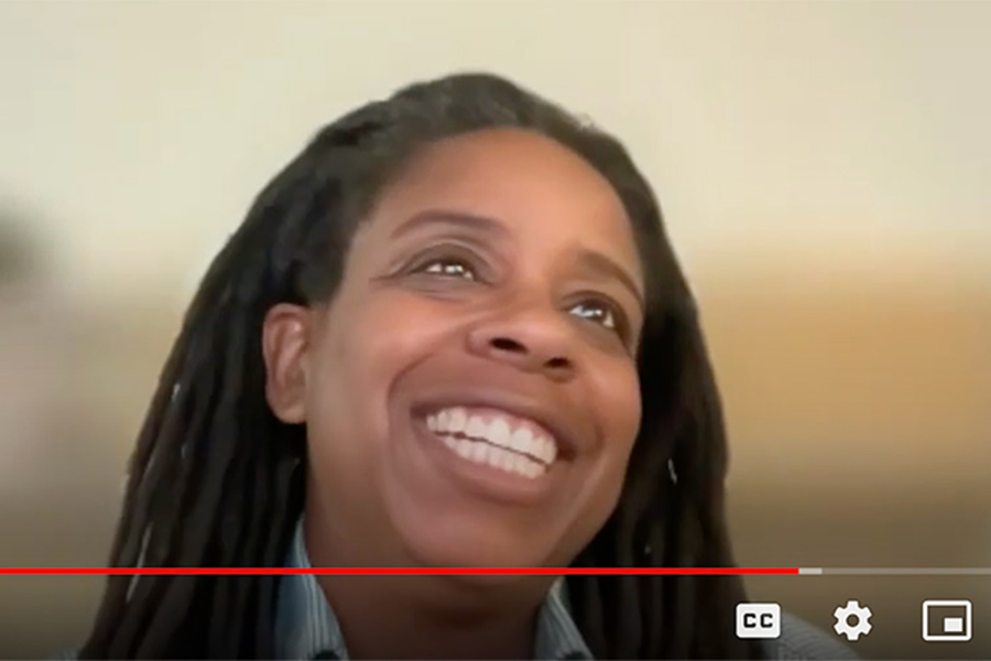 This is an image of a woman smiling.